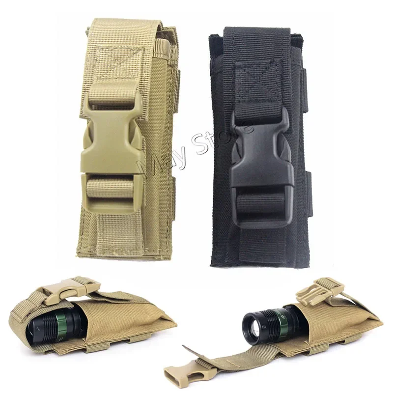Funda táctica MOLLE para cargador 9mm, cuchillo y linterna - imagen 2