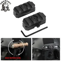 Adaptador Picatinny para casco táctico con riel ARC giratorio