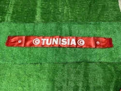 Bufanda bandera Túnez satén doble cara con borlas