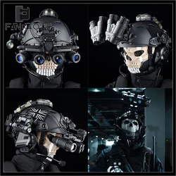 Casco táctico Airsoft NVG calavera fantasma con luz de señal