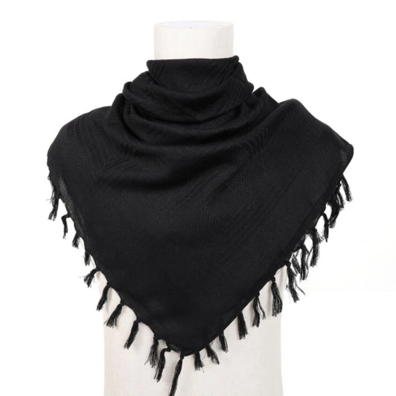 Shemagh palestino unisex de algodón cortavientos para cabeza y cuello - imagen 2