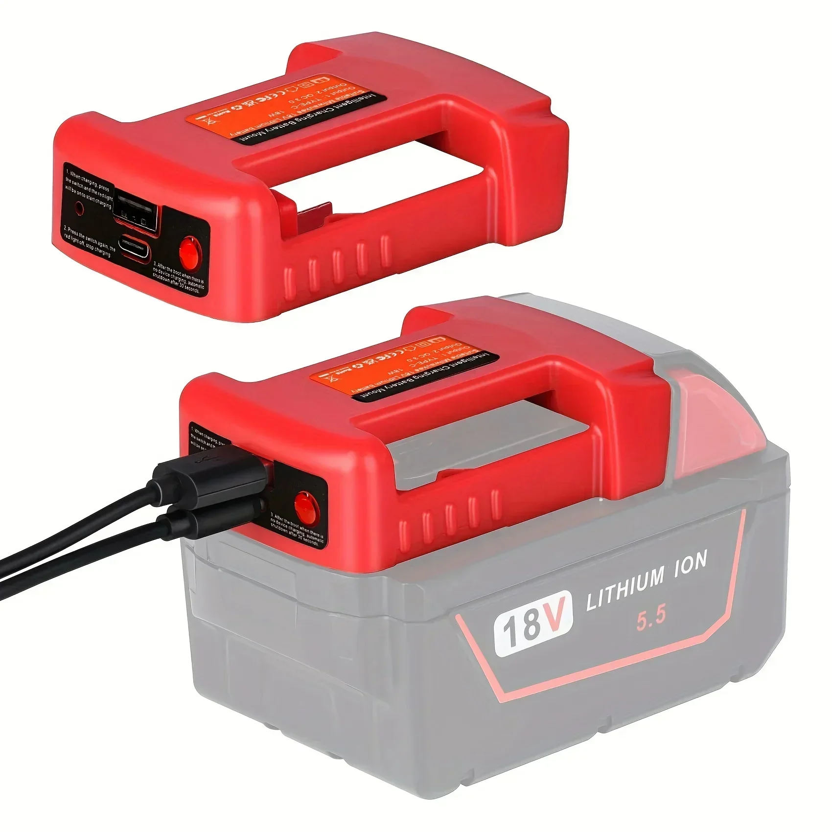 Detalle de puertos USB y Type-C