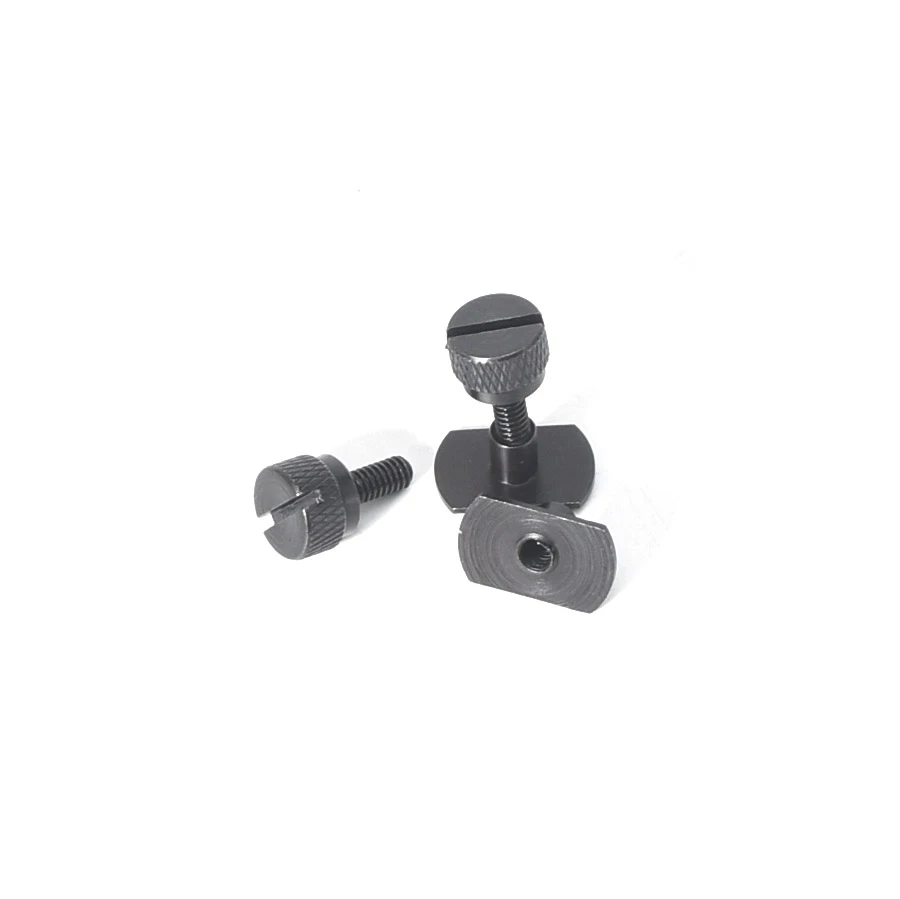 Tornillos metálicos con acabado negro para casco Wendy