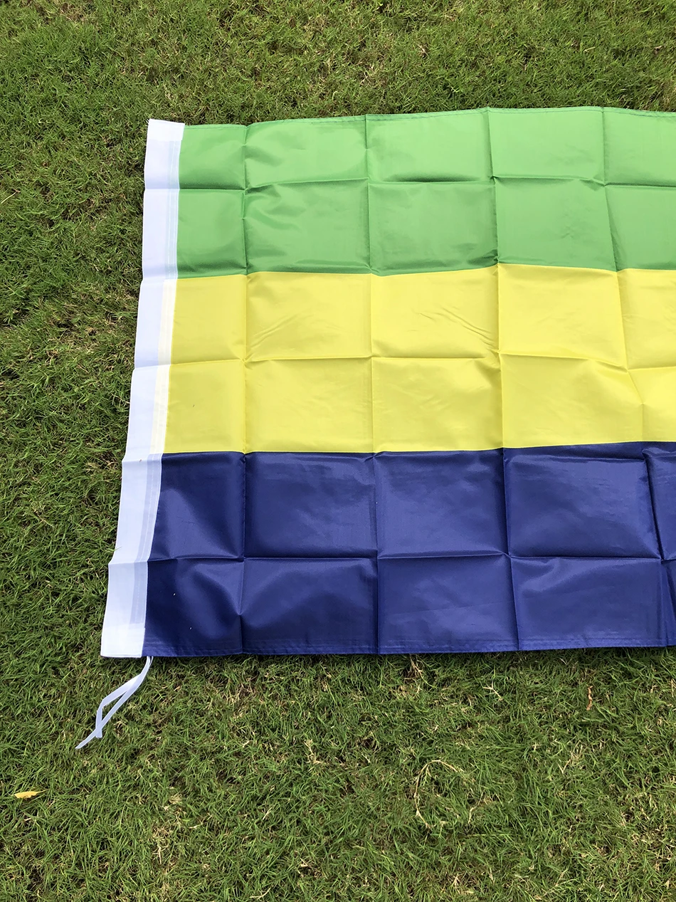 Bandera de Gabón poliester doble cara decoración - imagen 2