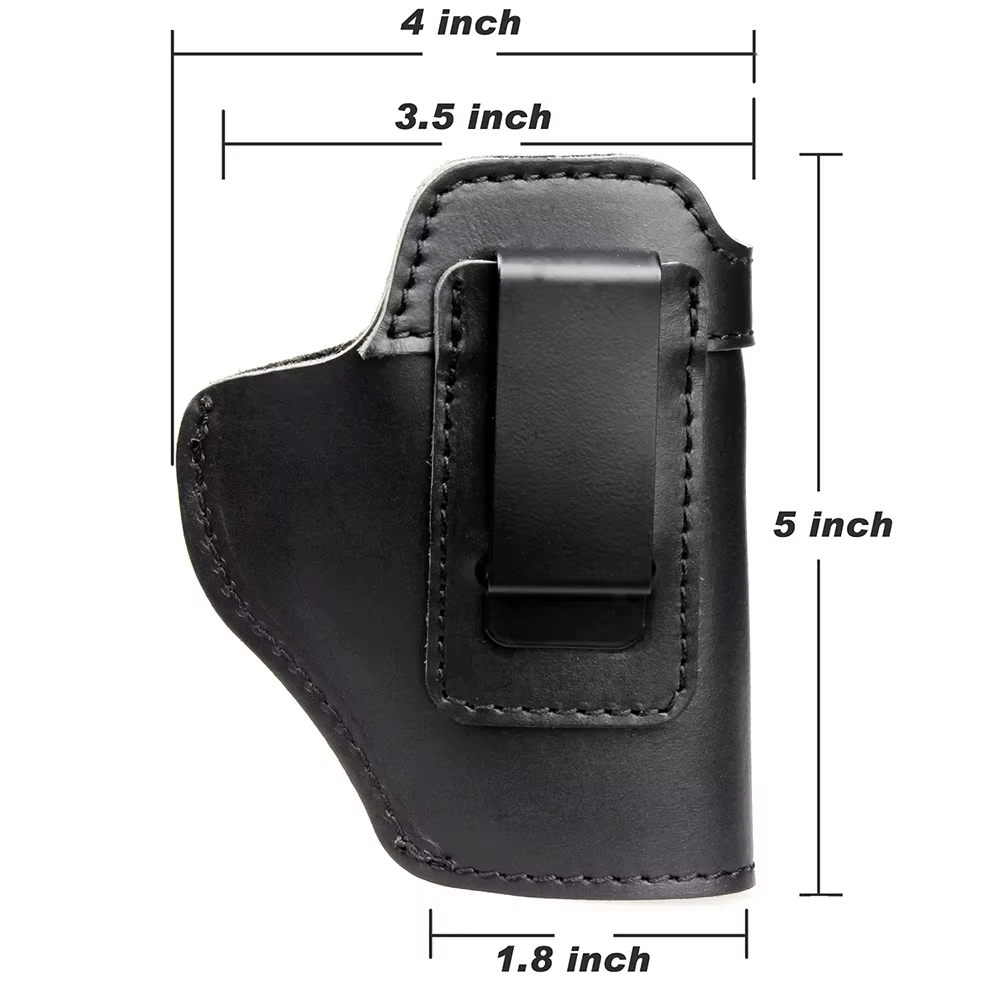 Funda cuero táctica ambidiestra IWB Glock Sig 9mm airsoft caza - imagen 3