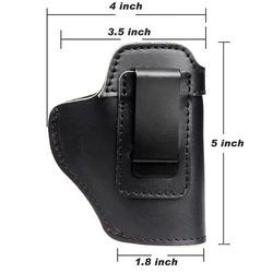 Funda cuero táctica ambidiestra IWB Glock Sig 9mm airsoft caza