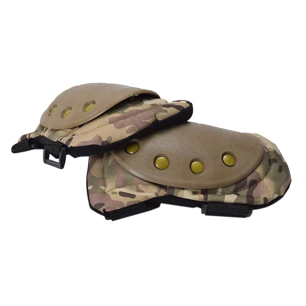 Rodillera táctica camuflaje MOLLE para airsoft y paintball - imagen 2