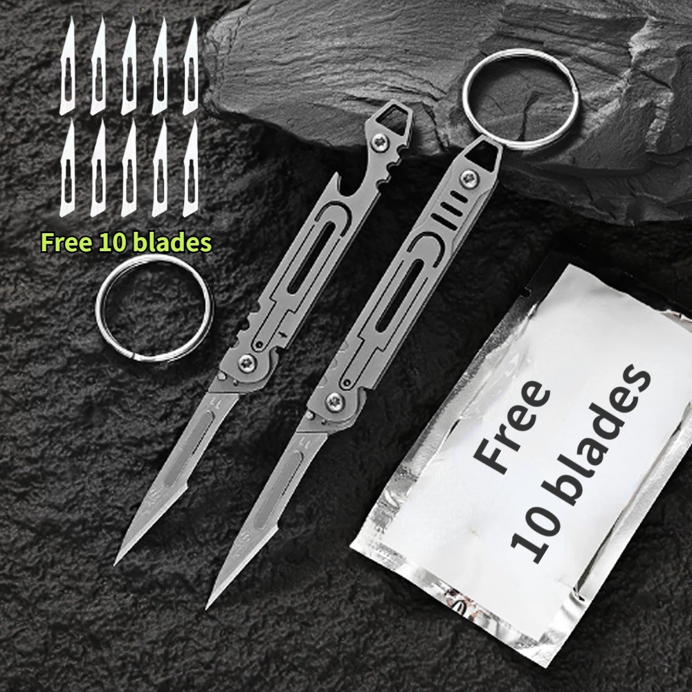 Cuchillo táctico mini portátil afilado con hoja reemplazable EDC - imagen 5