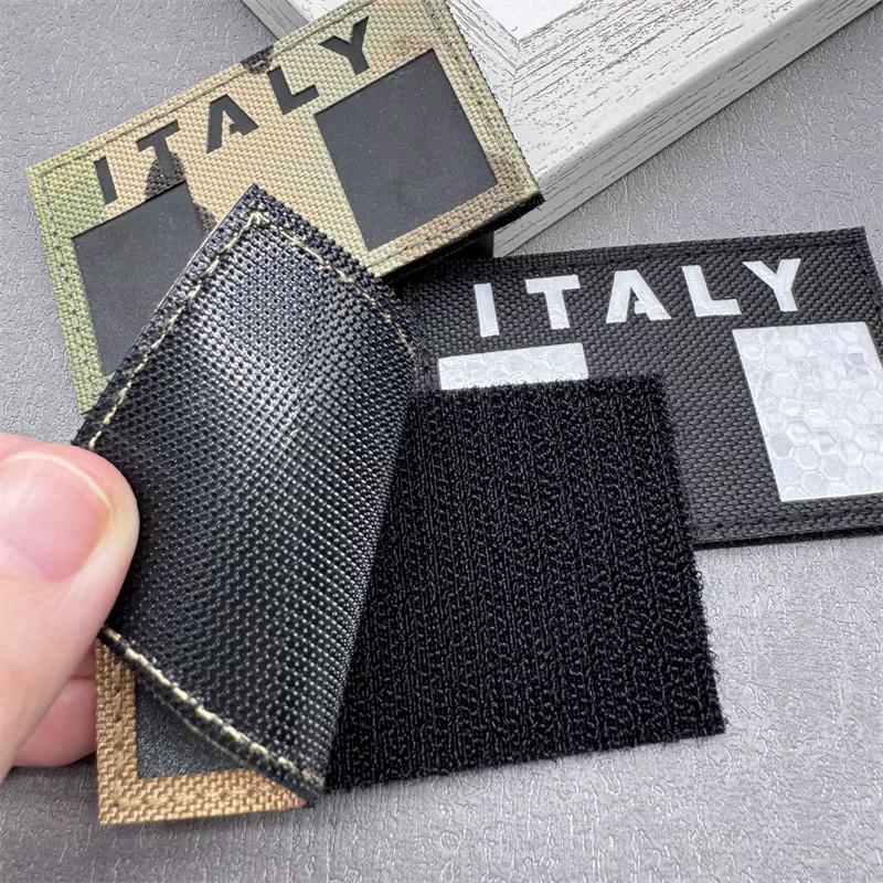 Parche bandera Italia reflectante infrarrojo táctica con velcro - imagen 4