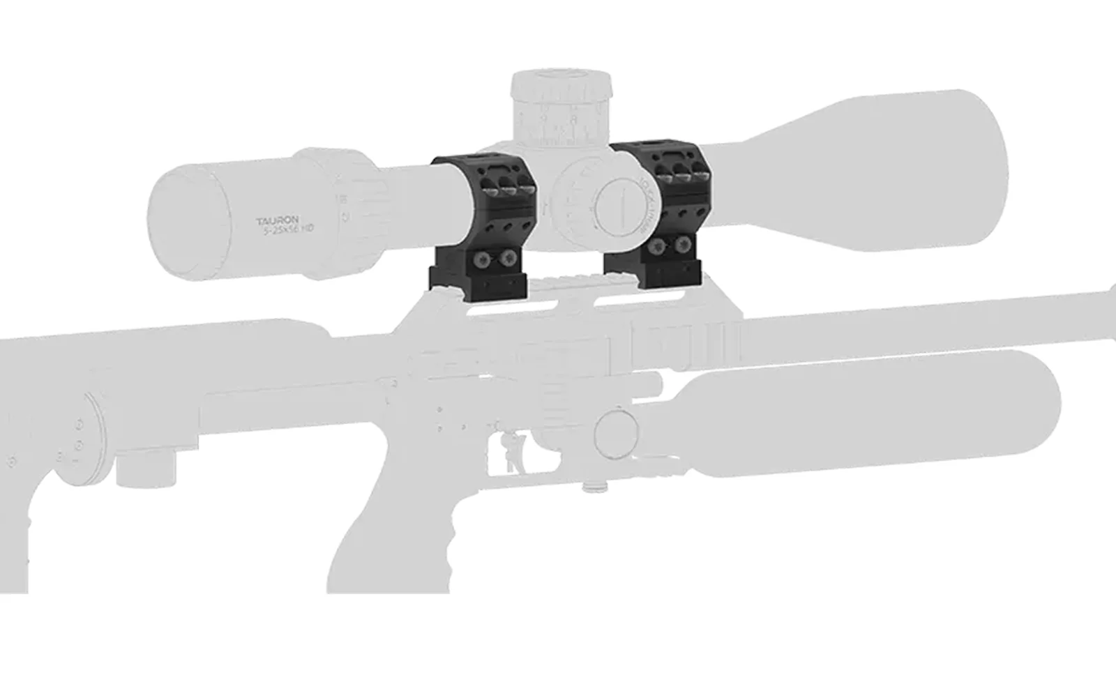 Ejemplo de montaje en rifle AR‑15