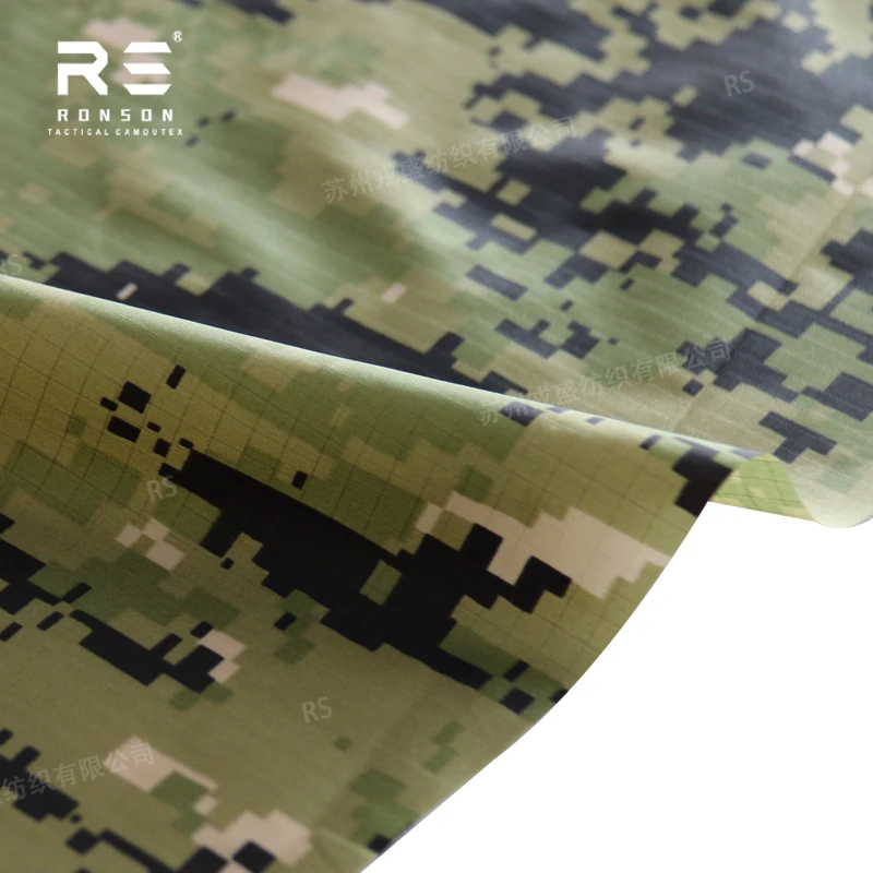 Tela táctica camuflaje ripstop AOR2 duradera