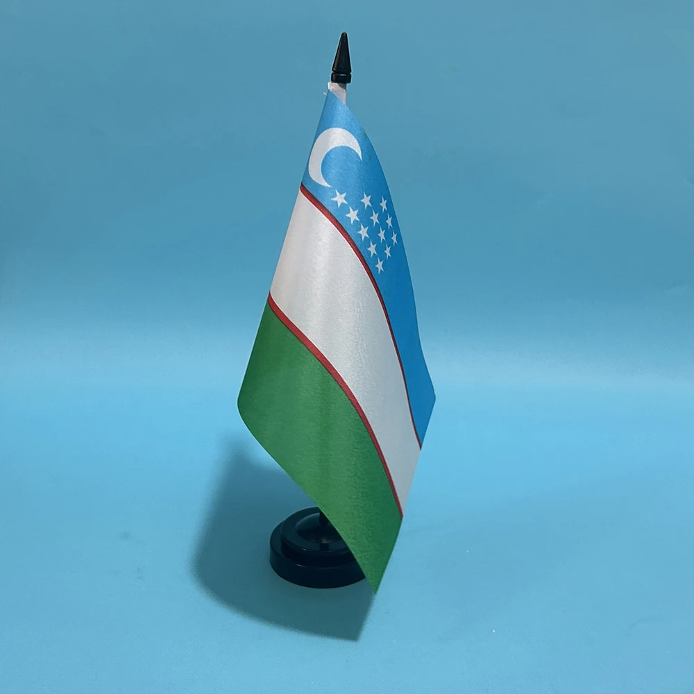 Bandera nacional de Uzbekistán para escritorio, poliéster - imagen 2