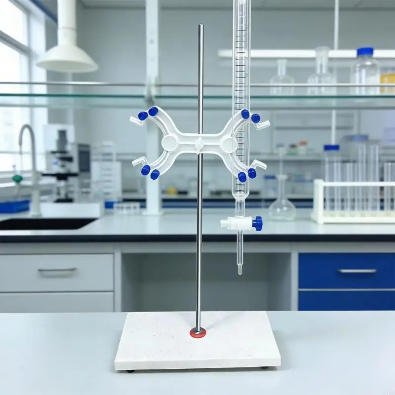 Soporte para bureta de laboratorio base mármol con abrazadera - imagen 4