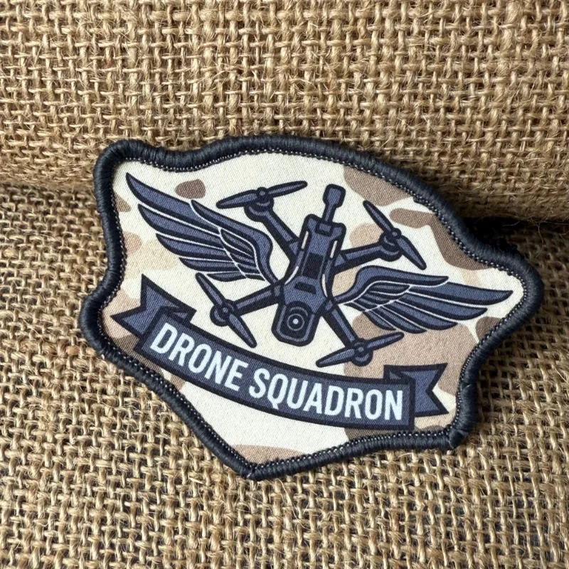 Parche Táctico Escuadrón Drones con Velcro para Chaleco y Mochila - imagen 3