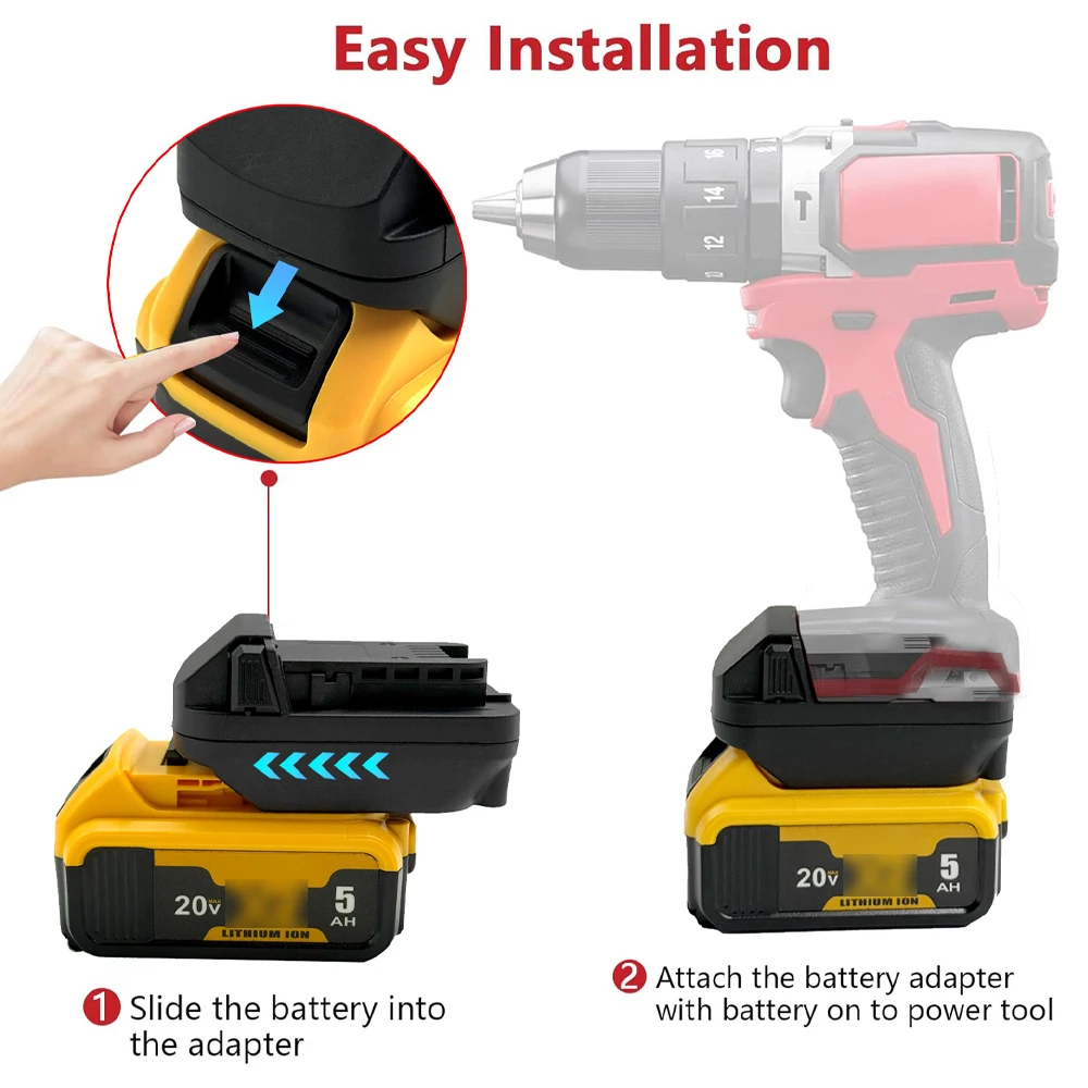 Adaptador de batería DeWalt a Milwaukee herramientas inalámbricas - imagen 2