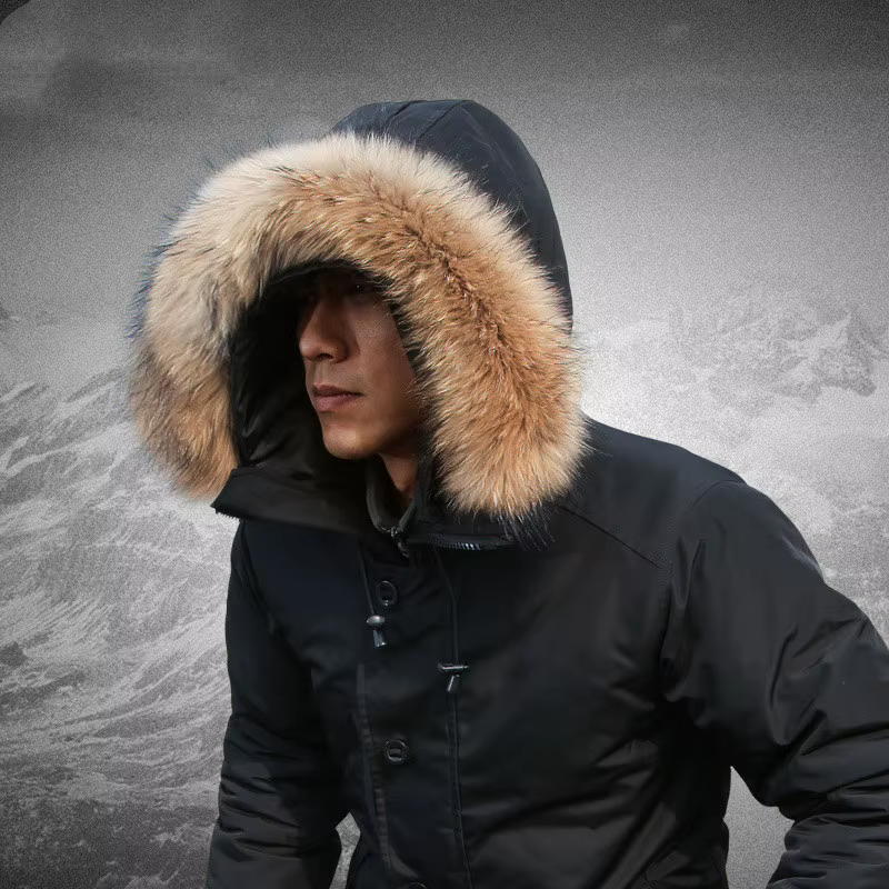 N3B Parka táctica polar térmica con capucha y cuello de piel - imagen 3