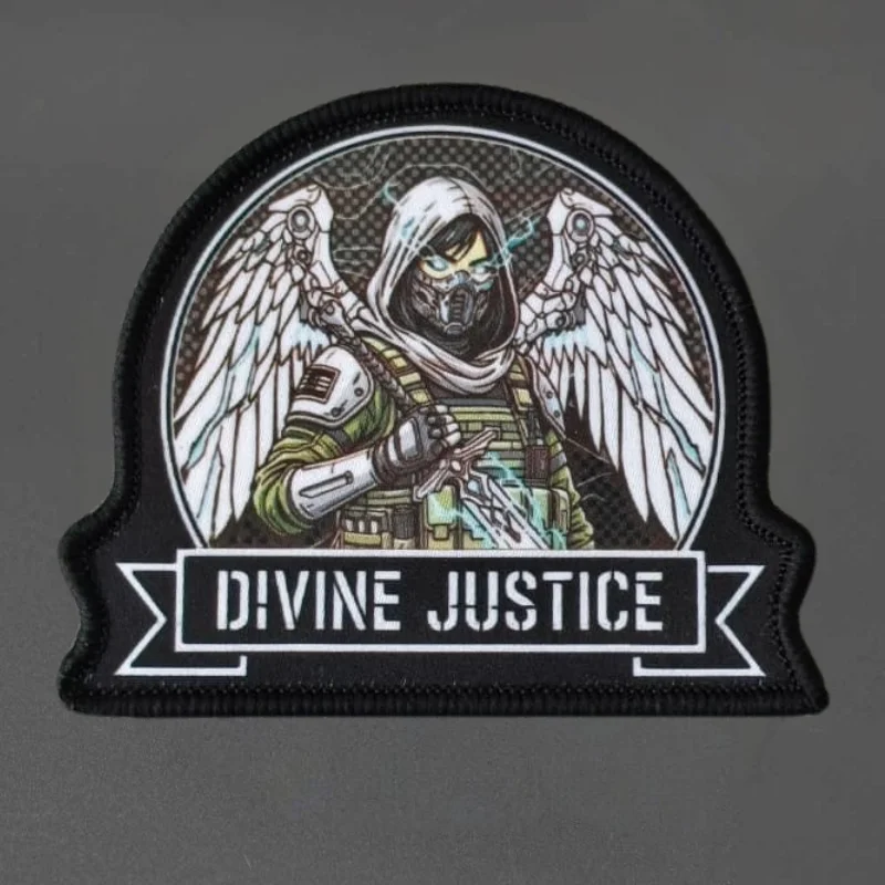 Divine Justice Parche adhesivo bordado – Ropa táctica y mochila - imagen 2