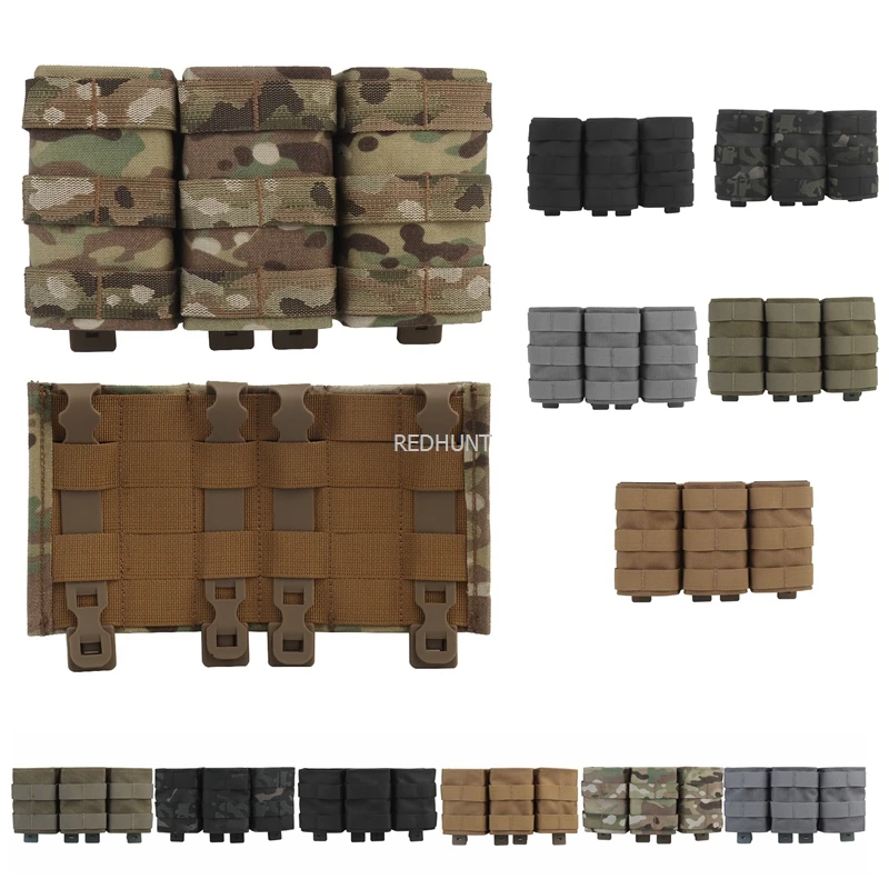 Bolsa tactica Molle triple cargador 7,62 para chaleco Mag