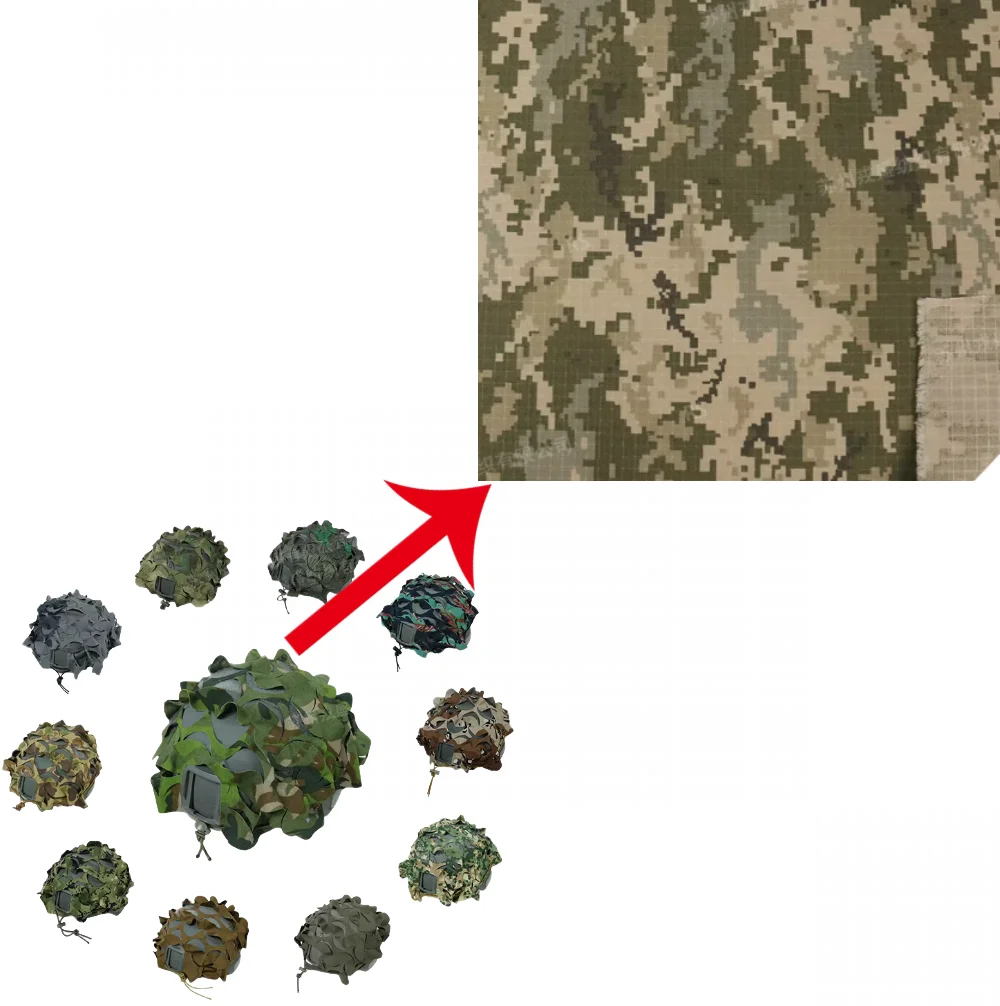 Cubierta casco táctico camuflaje ucraniano de tela resistente - imagen 3
