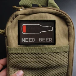 Parche táctico velcro NEED Beer para MOLLE y mochilas