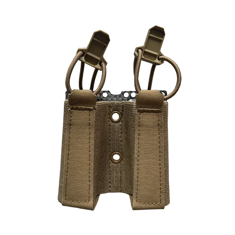 Portacargador táctico 9mm doble MOLLE caza y airsoft - imagen 3