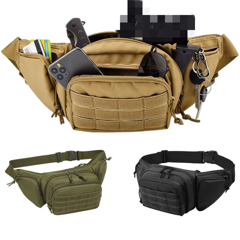 Riñonera táctica webbing MOLLE nailon para móvil – Cinturón EDC hombre - imagen 3