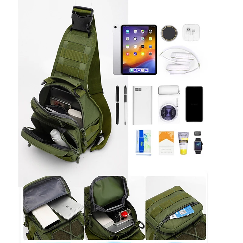 Bolso táctico Molle 900D Oxford de nailon para pesca y senderismo - imagen 4