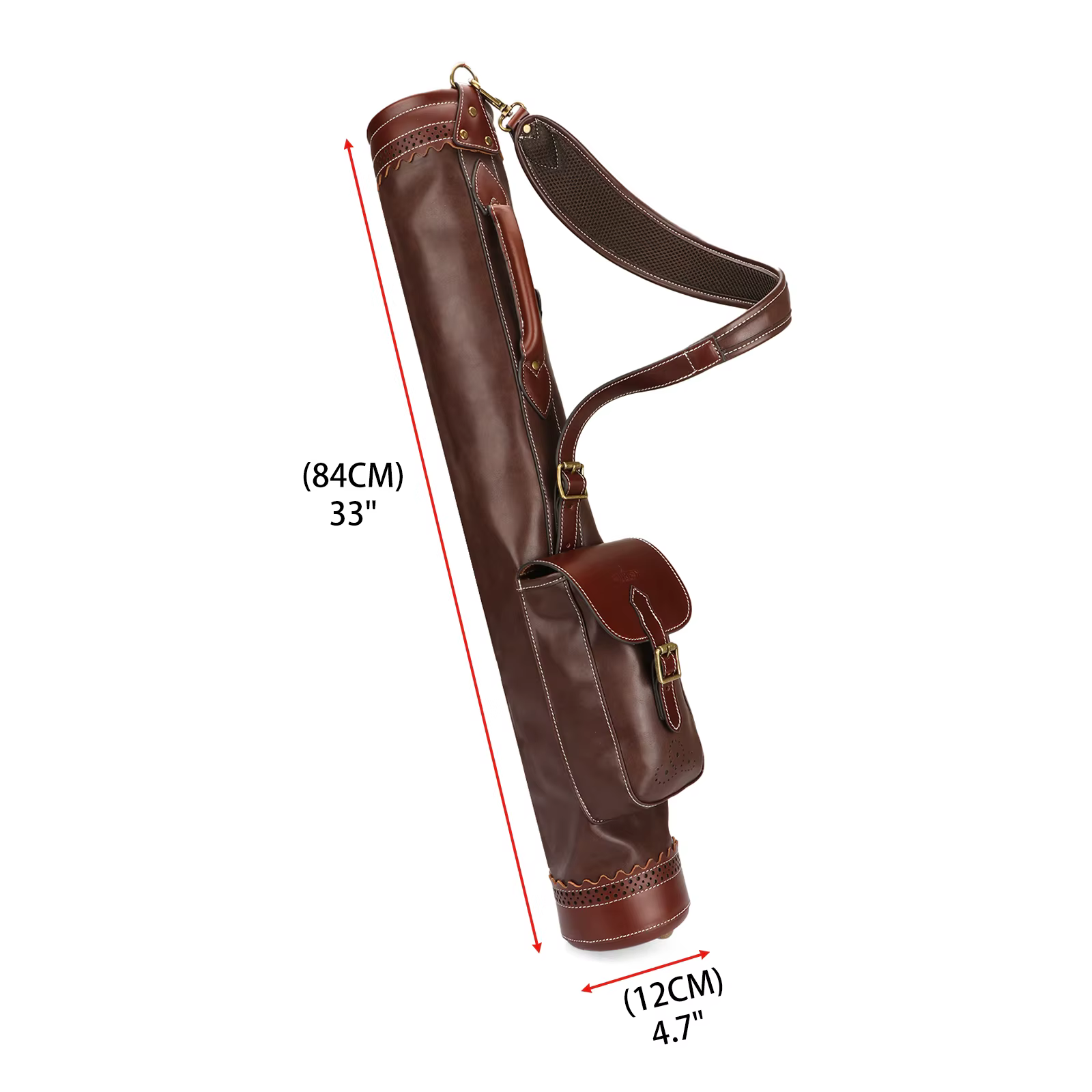 Tourbon funda de golf microfibra estilo lápiz vintage marrón exterior