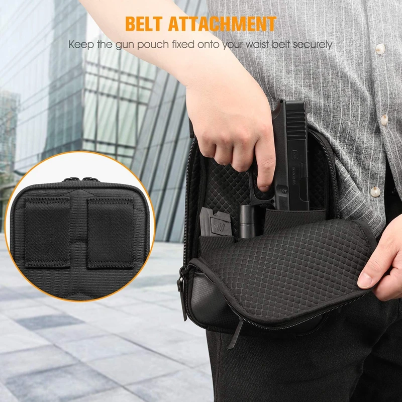 Funda táctica pistola oculta acolchada con portacargador y cintura - imagen 3