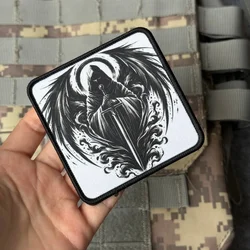 Parche táctico velcro gancho-bucle Ángel de la Muerte con espada