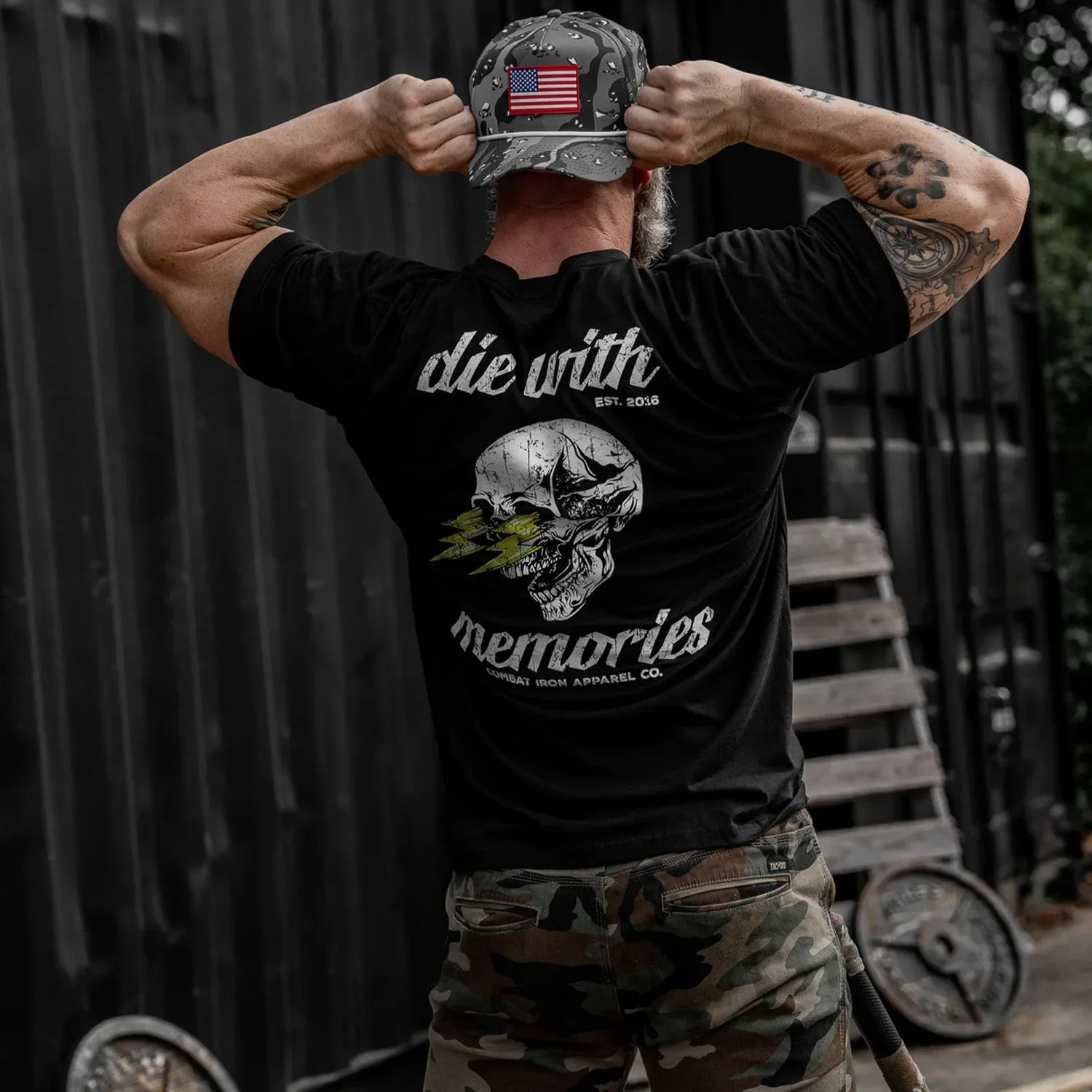 Die with Memories camiseta táctica militar de algodón para hombre - imagen 3