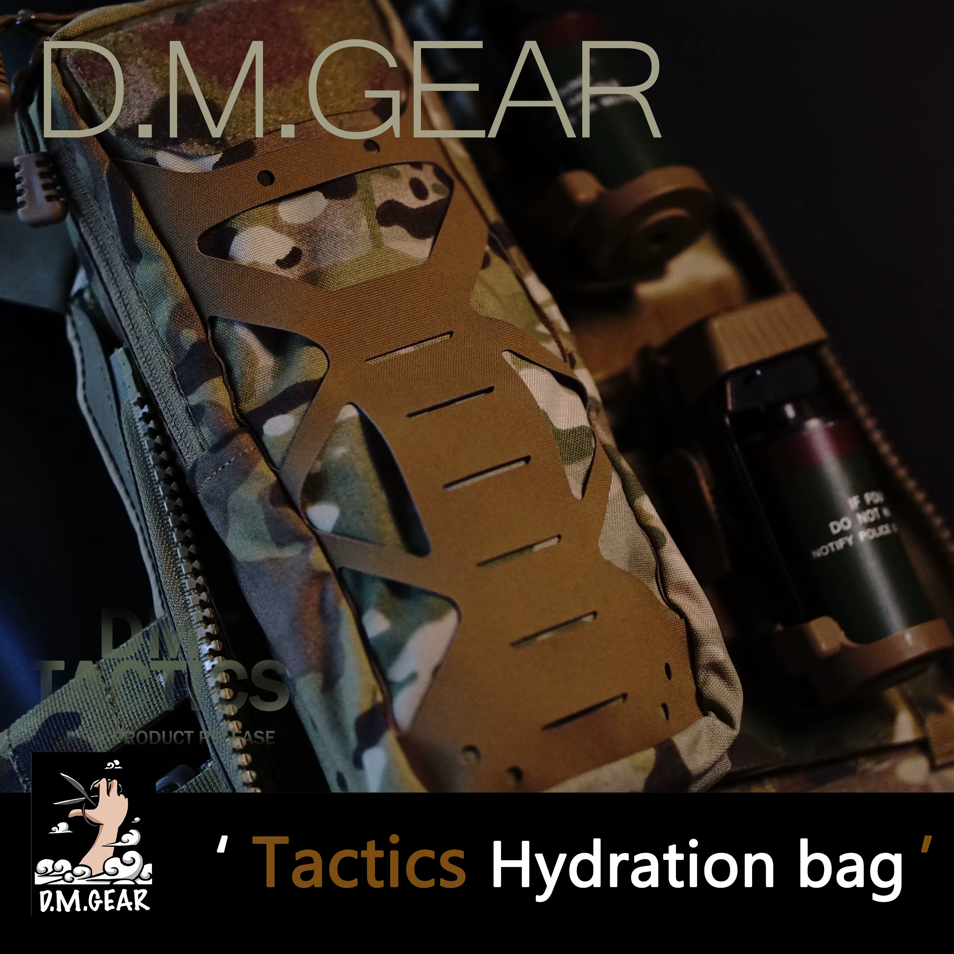 Bolsa hidratación DMGear táctica MOLLE – impermeable cazador airsoft - imagen 4