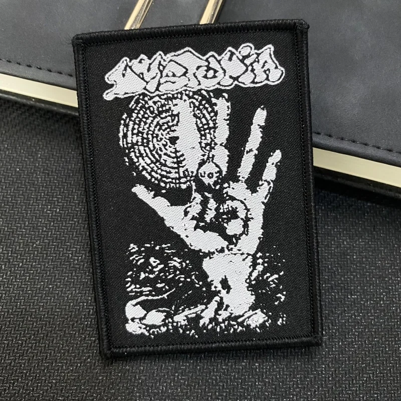 Dystoian parche calavera bordado – Hook and Loop táctico