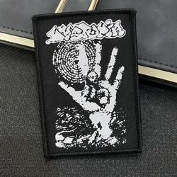 Dystoian parche calavera bordado – Hook and Loop táctico