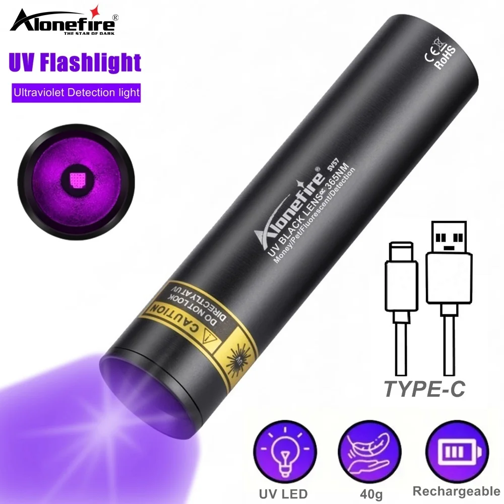 Linterna UV 3W 365nm – Luz negra portátil para inspección táctica - imagen 4