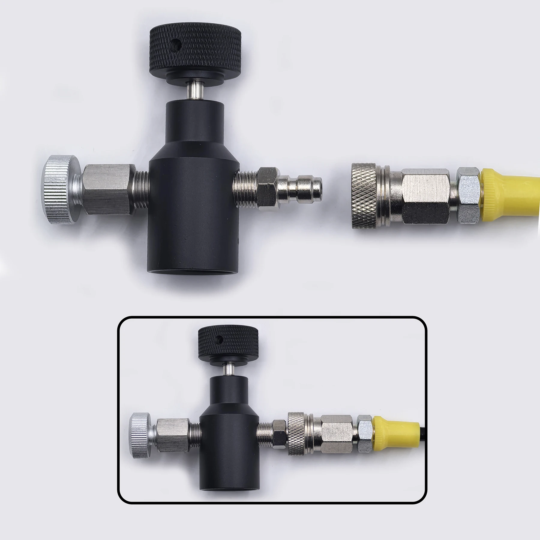 Adaptador recarga CO2 válvula TR21 llenado rápido - imagen 4
