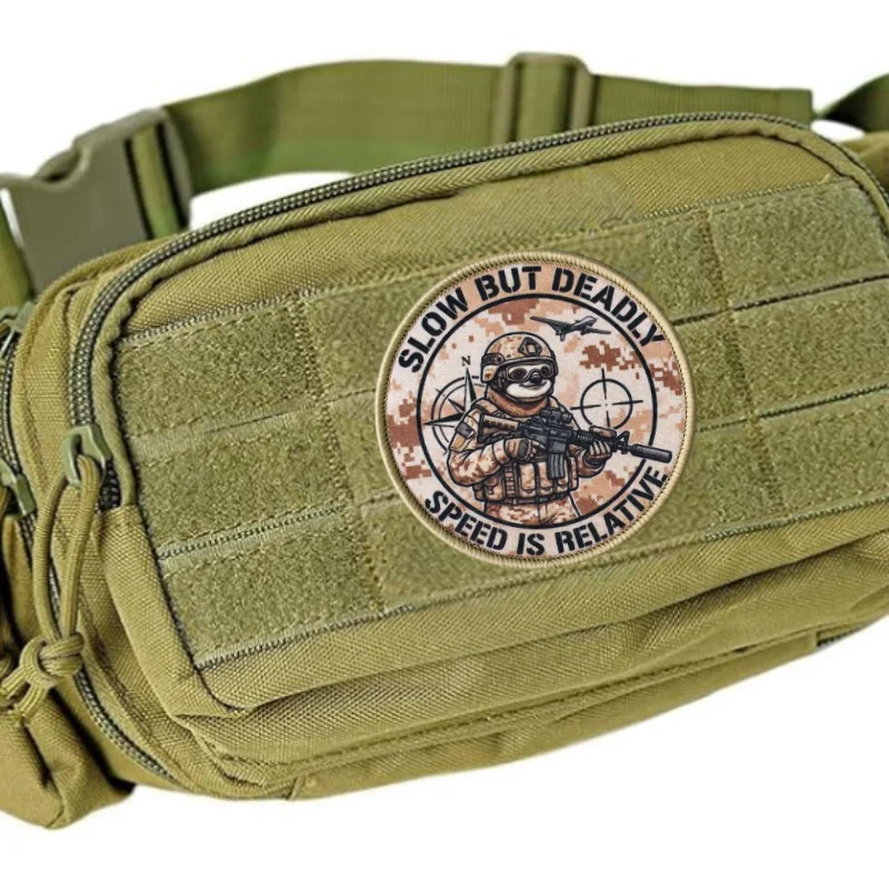 Parche táctico Mizuse Slow But Deadly velcro MOLLE para chaleco