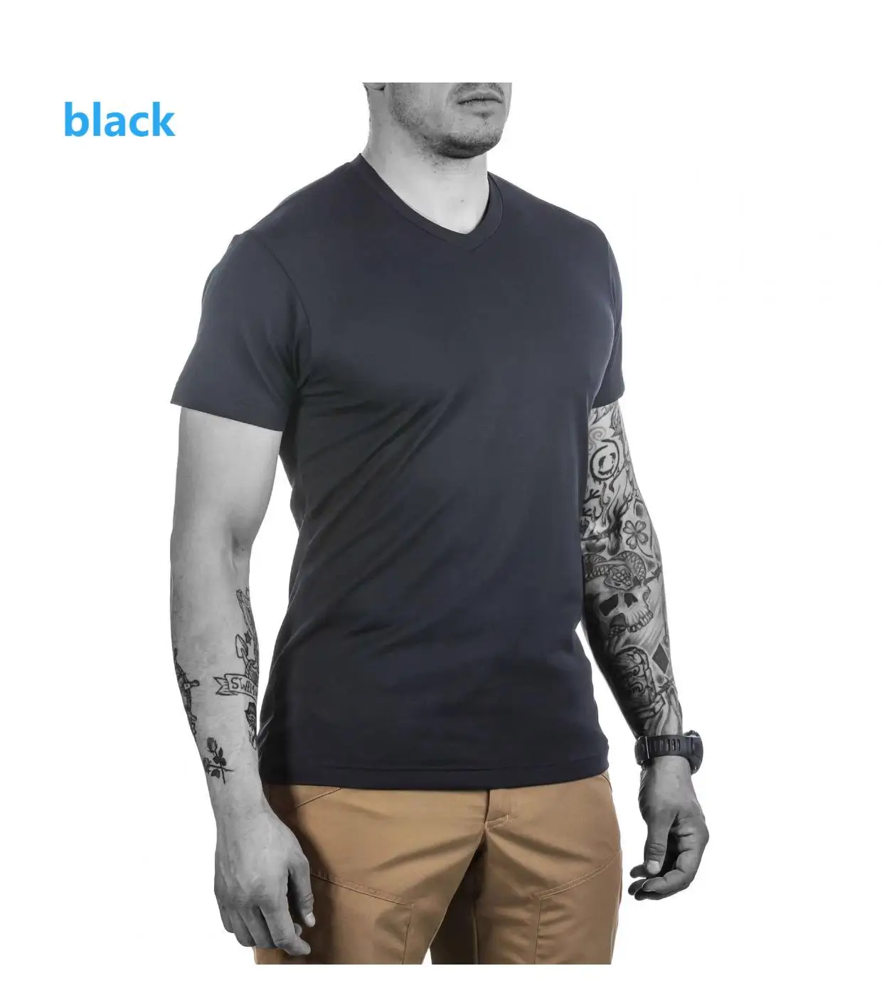 Camiseta táctica de secado rápido con cuello V OVNI Coolmax - imagen 3