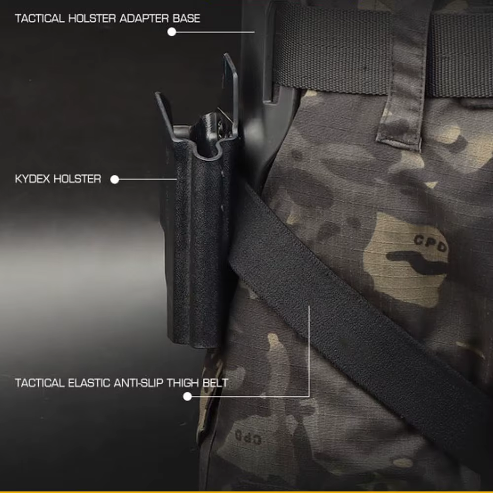 Banda elástica pierna táctica MOLLE para Drop Holster Bag - imagen 4