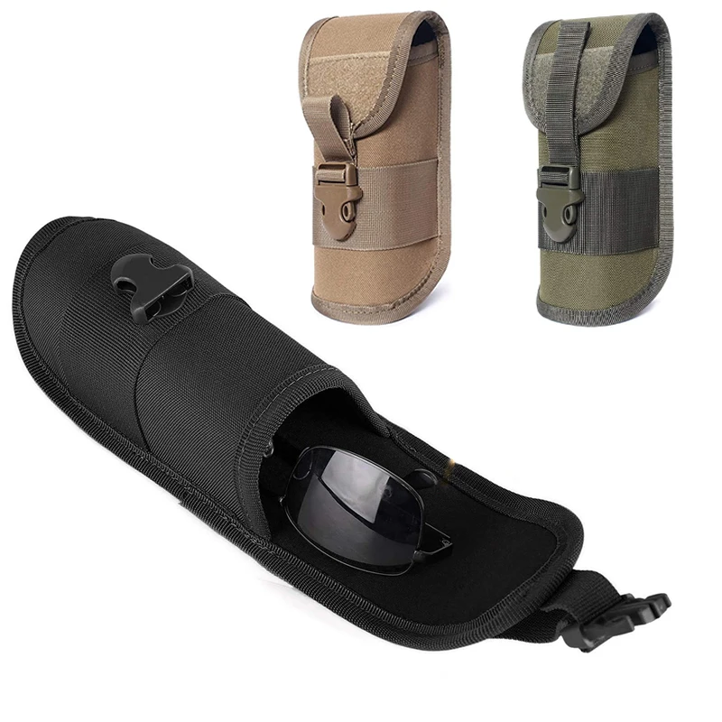 Estuche táctico para gafas de caza MOLLE, organizador cintura