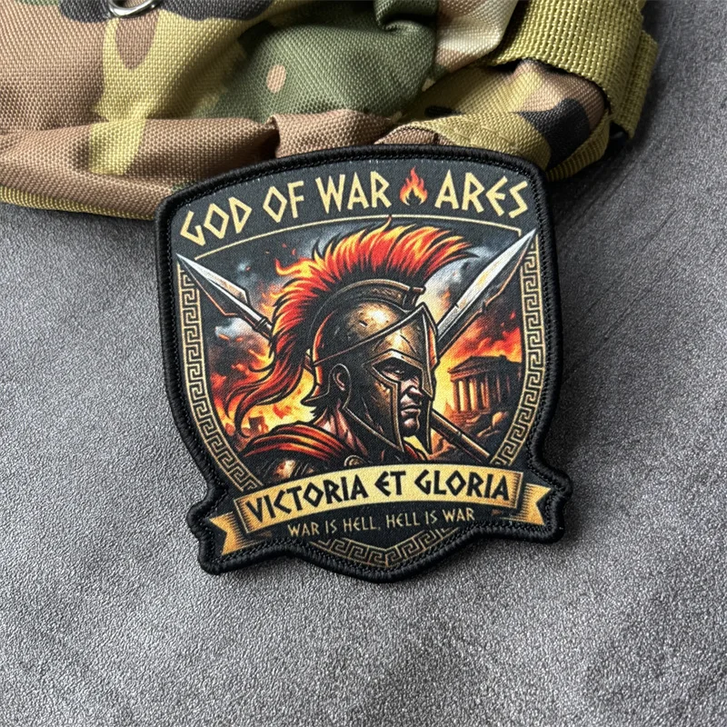 Parche táctico militar de moral impreso con gancho y bucle en mochila