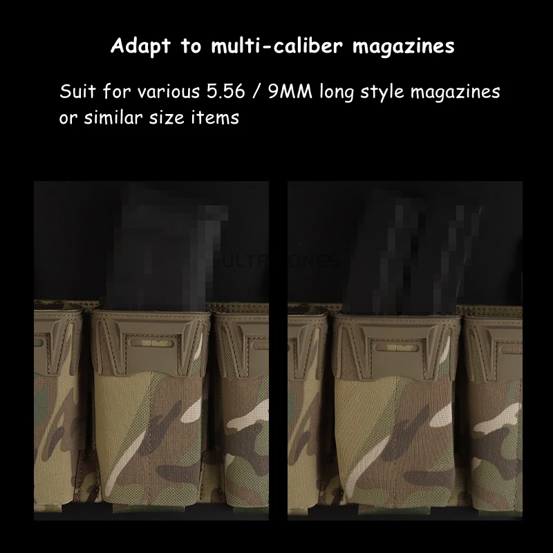 Portacargadores triple MOLLE táctico para chaleco frontal - imagen 4