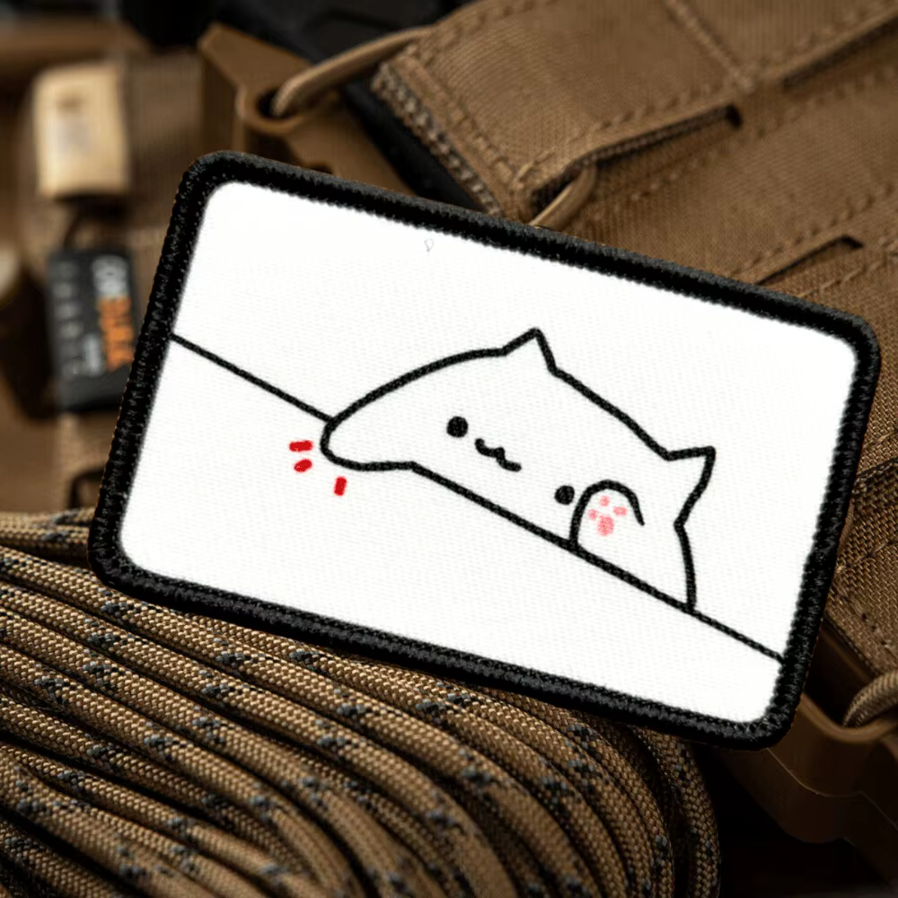Parche Morale Bongo Fat Cat táctico con velcro para mochila militar