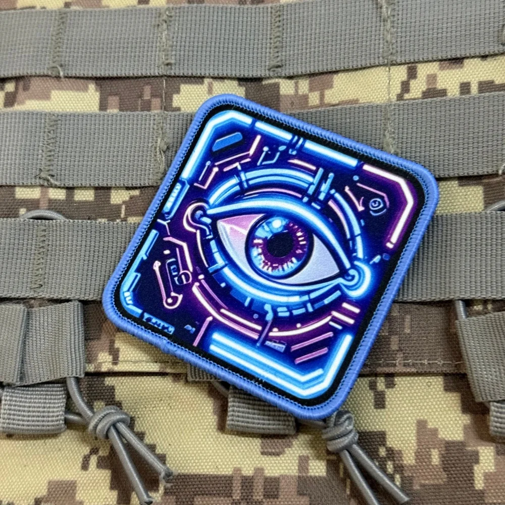 Parche táctico morale punk circuito futurista velcro para mochila - imagen 5