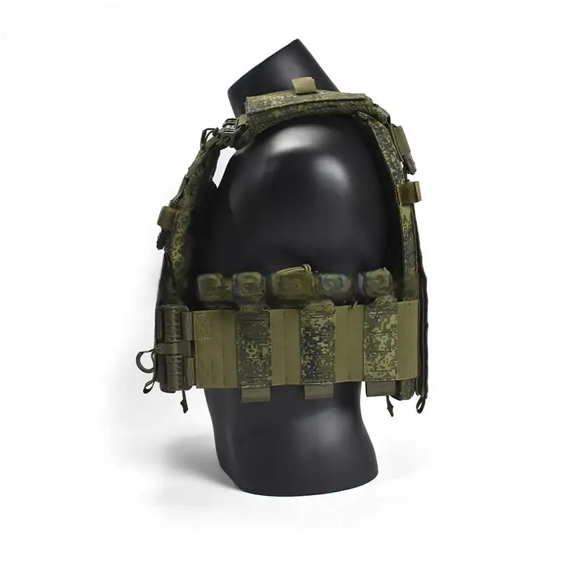 Chaleco táctico MOLLE camuflaje verde corte láser antisalpicaduras - imagen 2