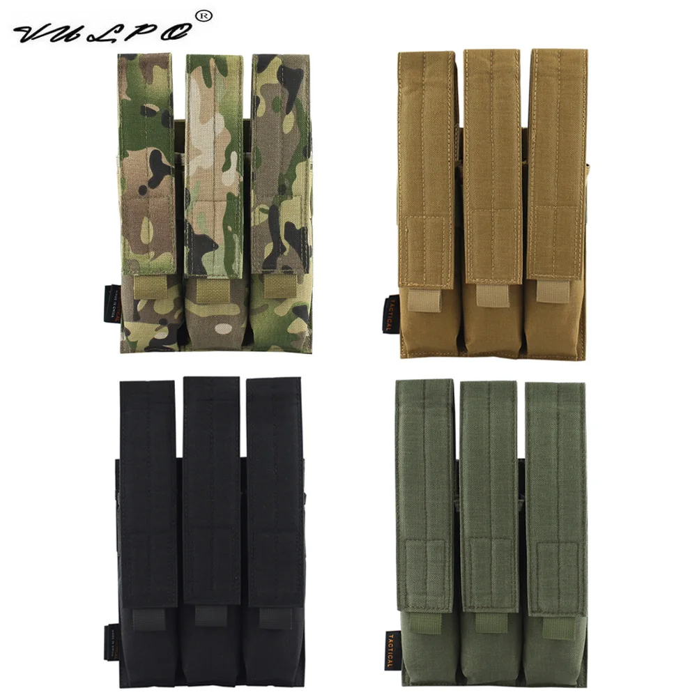 VULPO Triple Mag Pouch MOLLE – Bolsa táctica modular Airsoft/Caza - imagen 2