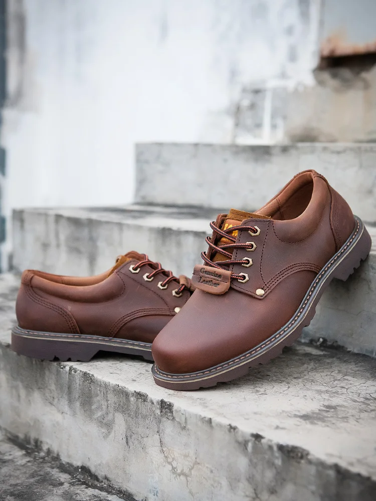 KOWM Botas tácticas impermeables en piel de vaca para hombre - imagen 2