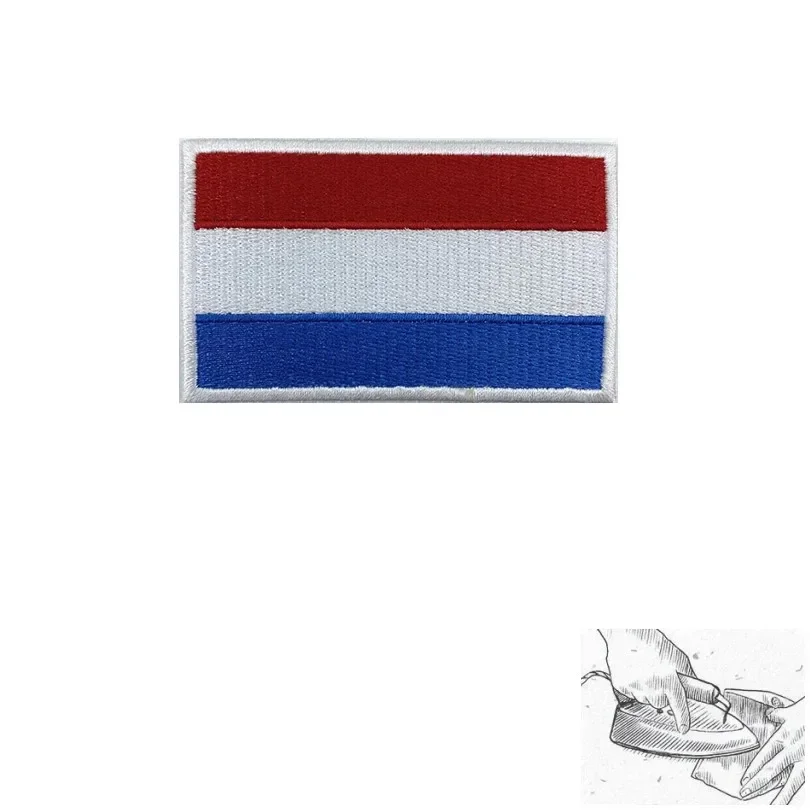 Parche bordado bandera Países Bajos con velcro