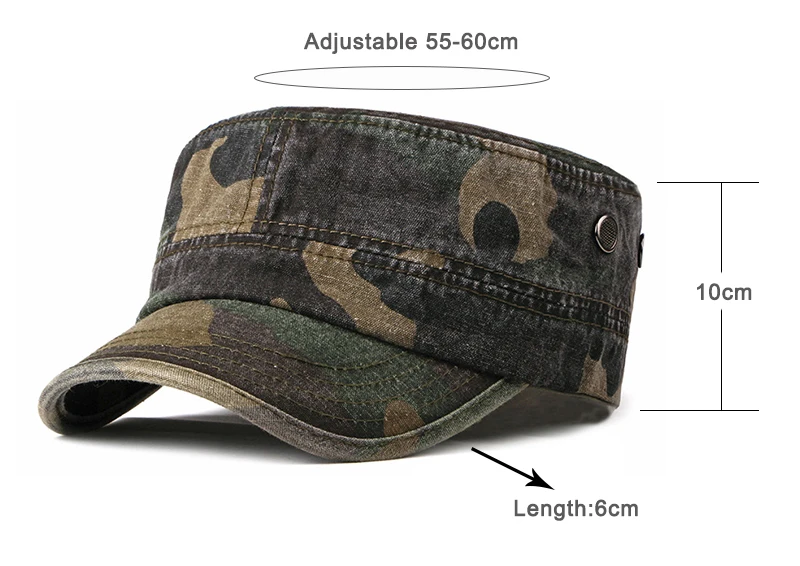 Gorra de camuflaje vintage vista general