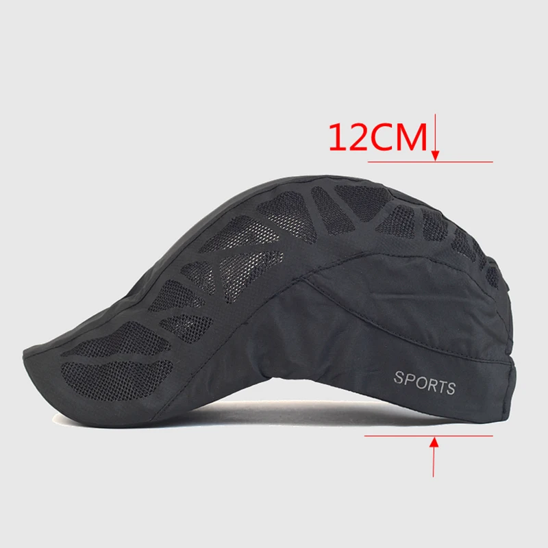Gorra plana transpirable para exterior y verano